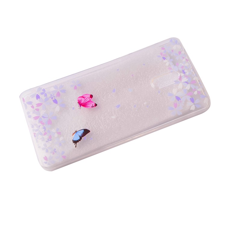 Pattern Printing TPU Case Accessory for Nokia 6 - Butterflies and Flowers-2
