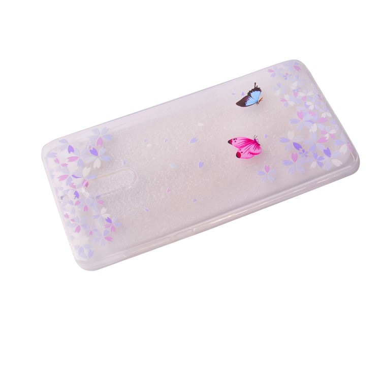 Pattern Printing TPU Case Accessory for Nokia 6 - Butterflies and Flowers-3