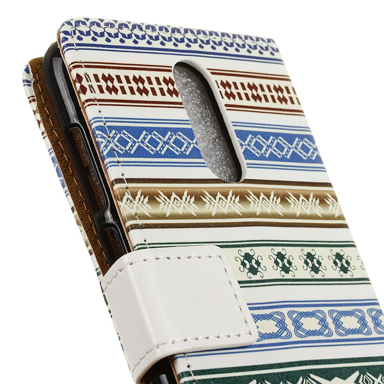 Pattern Printing Wallet Stand Leather Flip Cover Shell for Nokia 7.1 - Ethnic Style Pattern-3