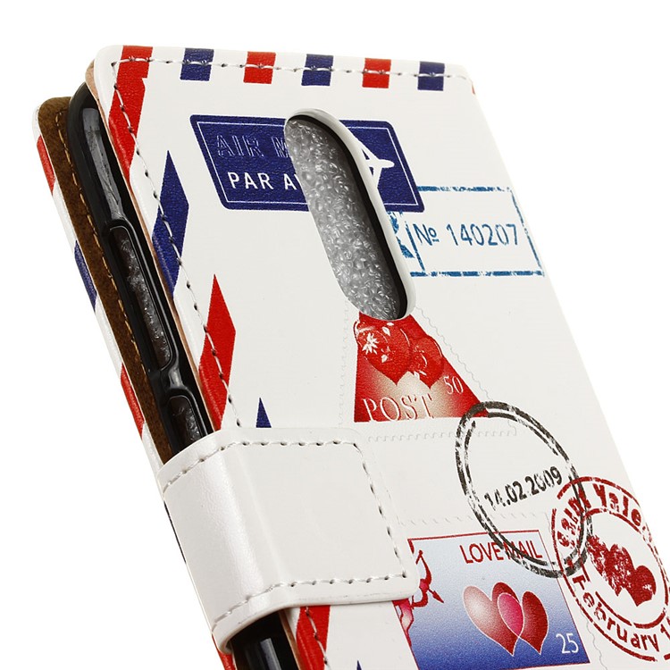 Pattern Printing Wallet Stand Leather Flip Shell Case for Nokia 7.1 - Personal Love Mail-3