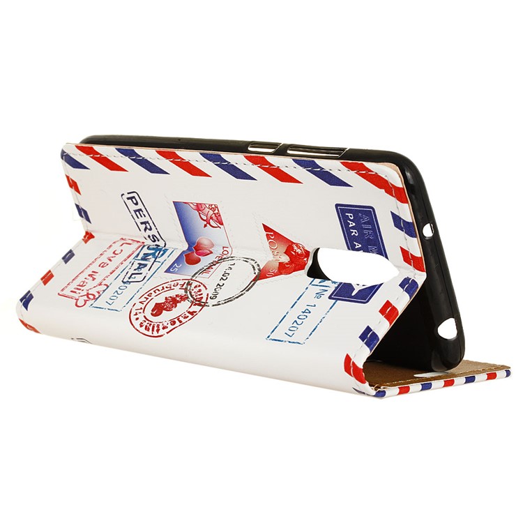 Pattern Printing Wallet Stand Leather Flip Shell Case for Nokia 7.1 - Personal Love Mail-6