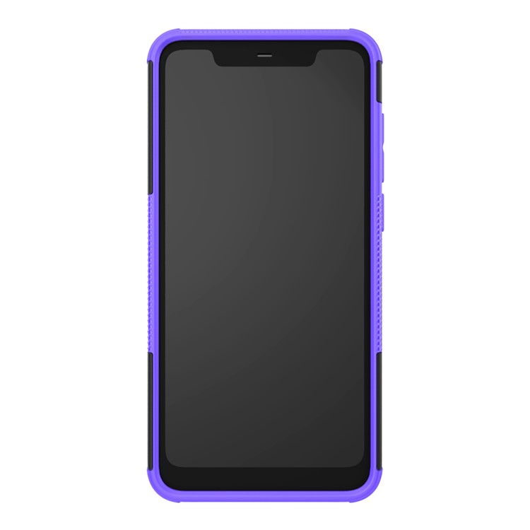 Cool Tyre PC + TPU Hybrid Kickstand Protection Casing for Nokia X5 / 5.1 Plus - Purple-6