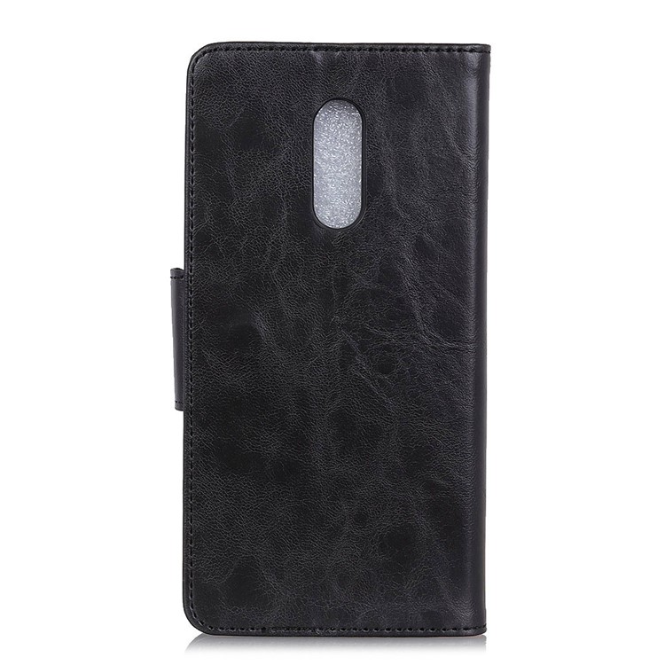 Crazy Horse Magnetic Stand Wallet Split Leather Protective Case for Nokia 7.1 - Black-2