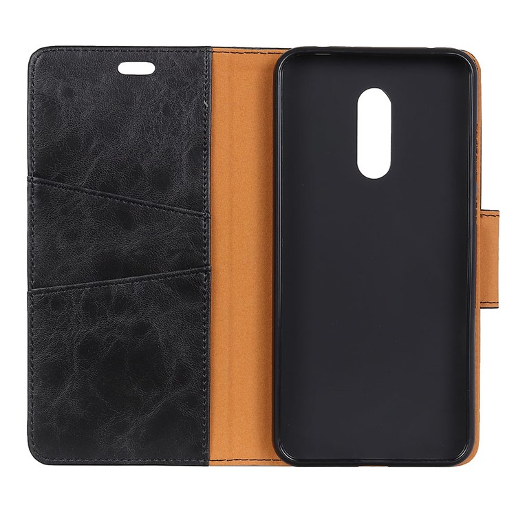 Crazy Horse Magnetic Stand Wallet Split Leather Protective Case for Nokia 7.1 - Black-3