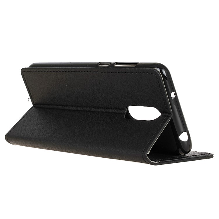 Flip PU Leather Wallet Phone Case with Stand for Nokia 7.1 plus / Nokia X7 - Black-3