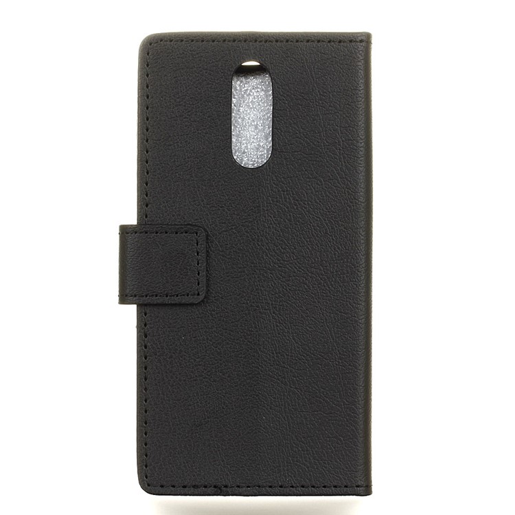 Flip PU Leather Wallet Phone Case with Stand for Nokia 7.1 plus / Nokia X7 - Black-4