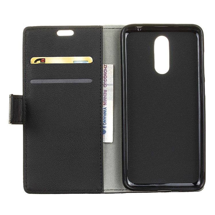 Flip PU Leather Wallet Phone Case with Stand for Nokia 7.1 plus / Nokia X7 - Black-6