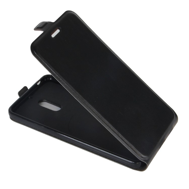 Crazy Horse Leather Vertical Phone Case with Card Holder for Nokia 6 - Black-4