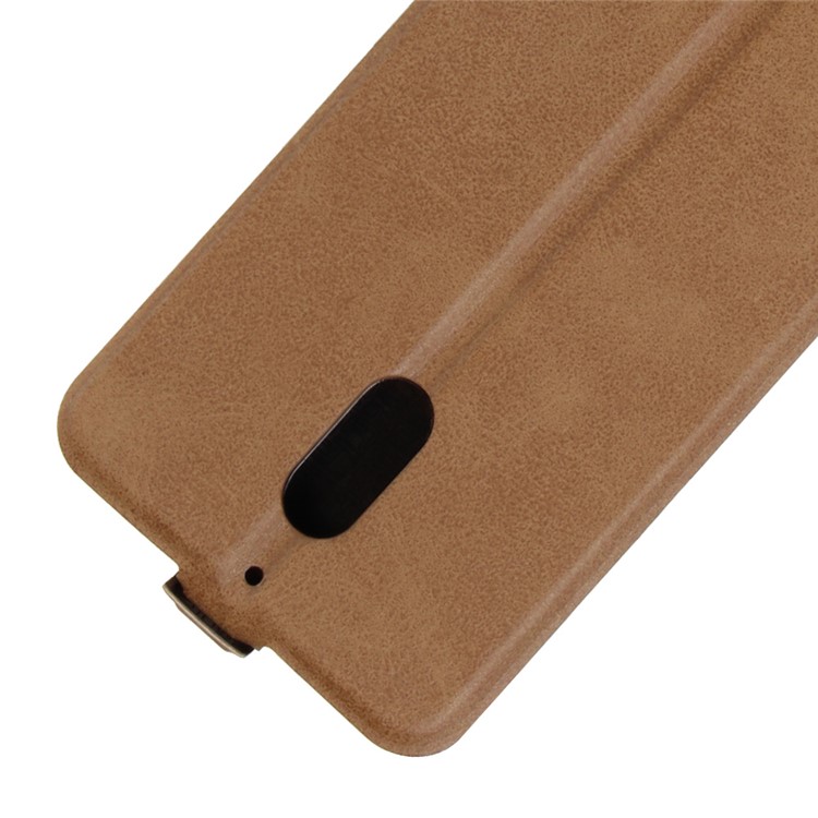For Nokia 6 Crazy Horse Leather Vertical Flip Phone Case with Card Holder - Brown-4