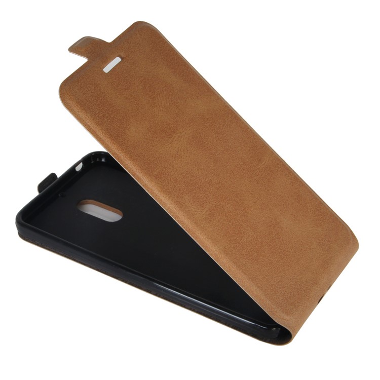 For Nokia 6 Crazy Horse Leather Vertical Flip Phone Case with Card Holder - Brown-5