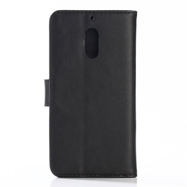 Retro Style Crazy Horse PU Leather Card Holder Phone Case for Nokia 6 - Black-2