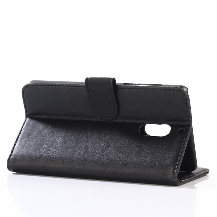 Retro Style Crazy Horse PU Leather Card Holder Phone Case for Nokia 6 - Black-4