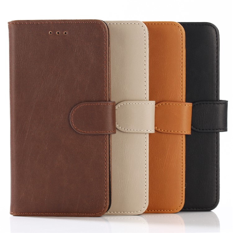 Retro Style Crazy Horse PU Leather Card Holder Phone Case for Nokia 6 - Black-5
