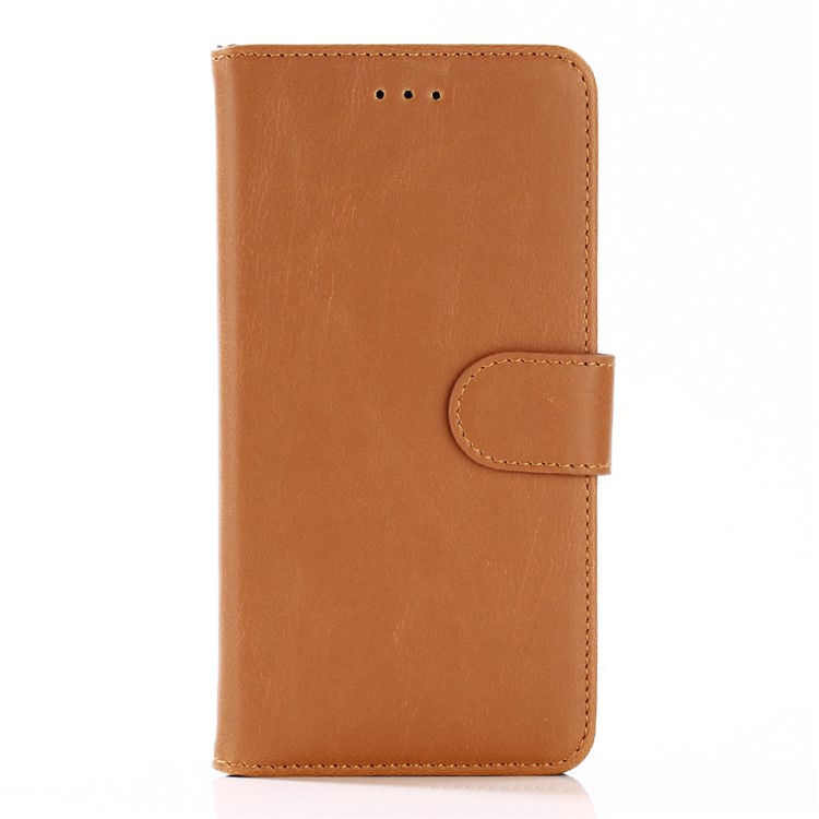Retro Style Crazy Horse Wallet PU Leather Cell Phone Case Mobile Accessory for Nokia 6 - Brown-1