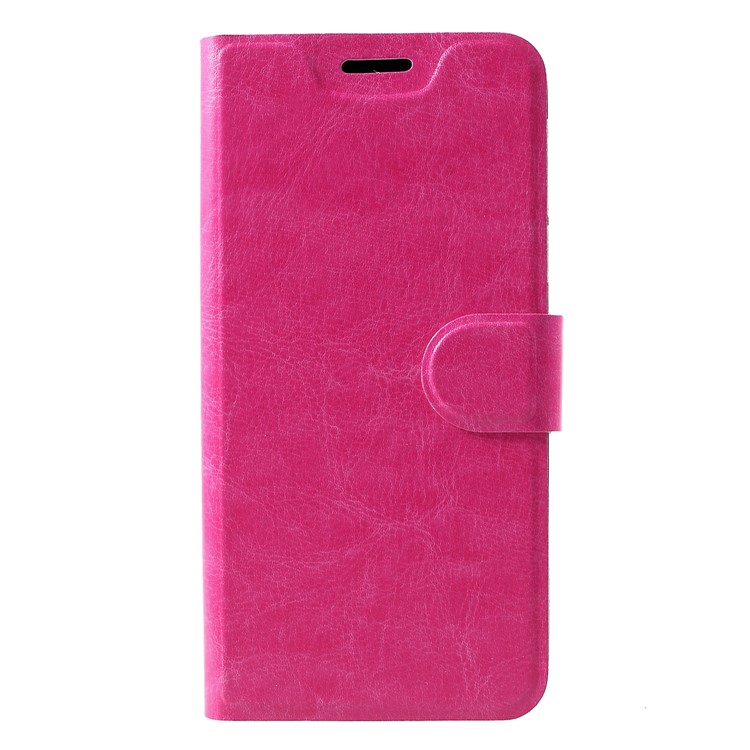 Crazy Horse PU Leather Card Holder Stand Case for Nokia 7.1 - Rose-3