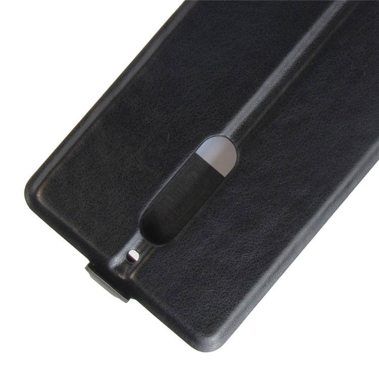 For Nokia 5 Vertical Flip Crazy Horse Leather Card Holder Case Cover - Black-3