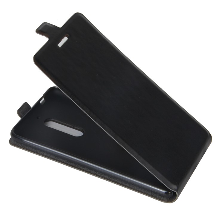 For Nokia 5 Vertical Flip Crazy Horse Leather Card Holder Case Cover - Black-4