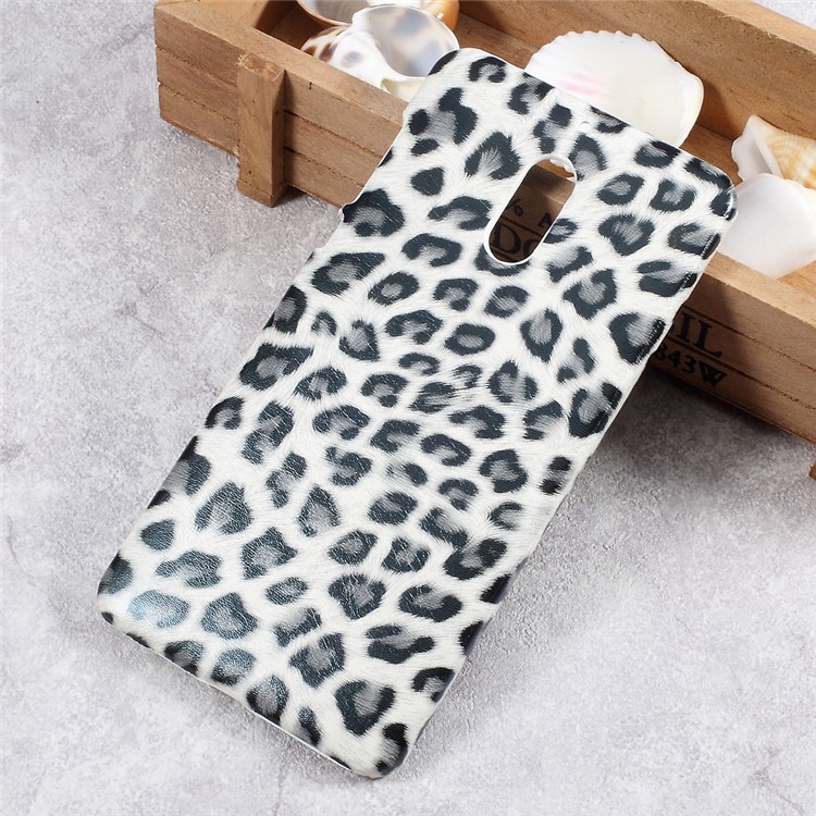 Leather Coated PC Protective Phone Case for Nokia 6 - Leopard Skin-1
