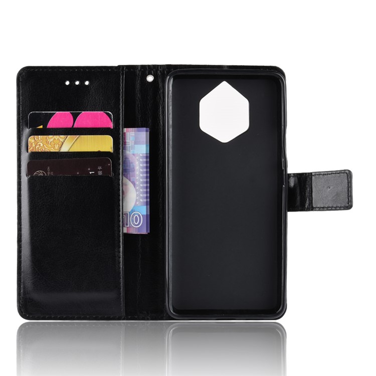 Crazy Horse Wallet Stand Leather Mobile Phone Casing for Nokia 9 PureView - Black-5