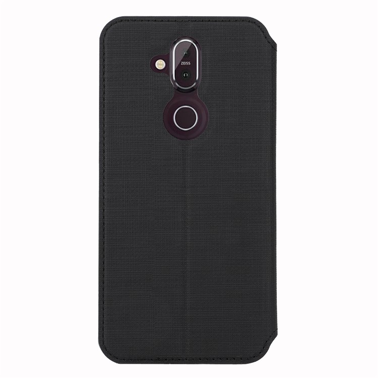 VILI DMX for Nokia 8.1 / X7 Cross Texture Leather Card Holder Case - Black-3