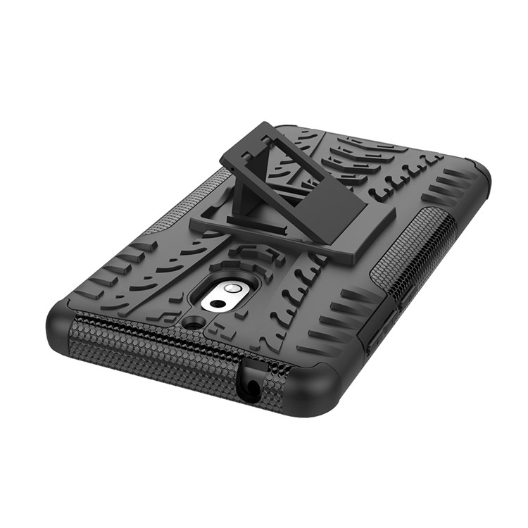 Anti-slip PC + TPU Hybrid Case with Kickstand for Nokia 2.1 - Black-7