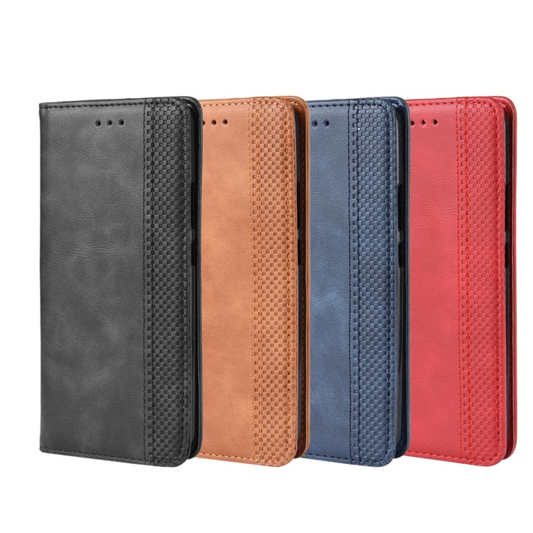Vintage Style PU Leather Wallet Phone Case for Nokia 9 PureView - Black-10