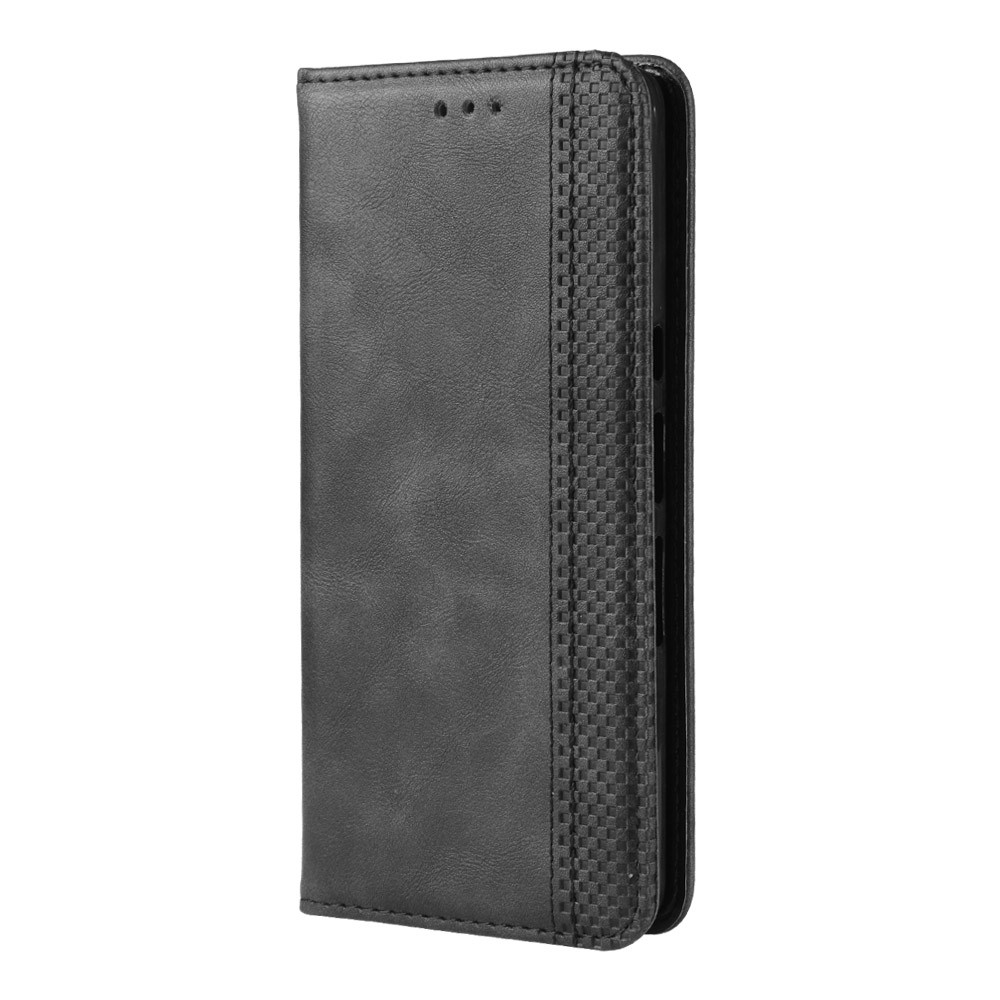 Vintage Style PU Leather Wallet Phone Case for Sony Xperia L3 - Black-6