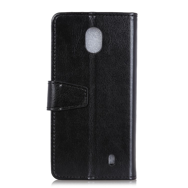 Crazy Horse Texture Wallet Leather Protective Cover for Nokia 1 Plus - Black-10