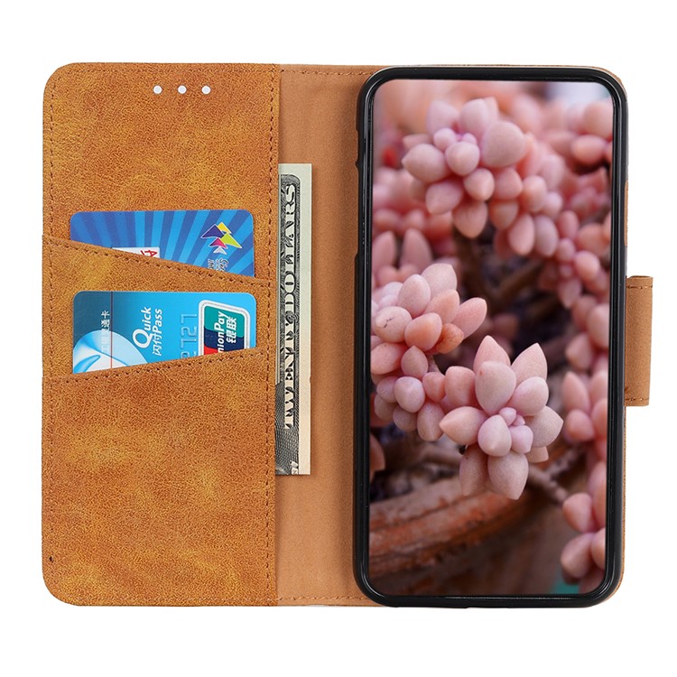 Vintage Style Wallet Stand Split Leather Phone Case for Nokia 4.2 - Brown-2