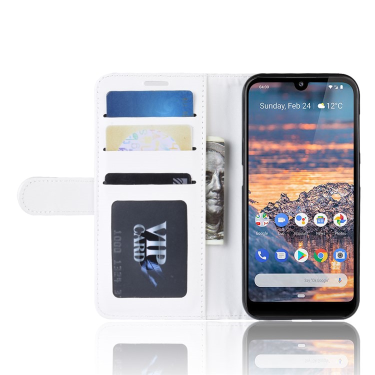 Crazy Horse PU Leather Stand Wallet Flip Case for Nokia 4.2 - White-5