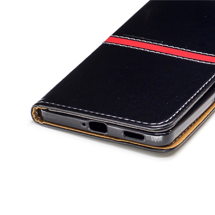 For Nokia 6 Graceful Series Foldable Leather Wallet Phone Casing - Black-5