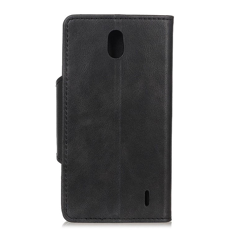 PU Leather Wallet Stand Mobile Case for Nokia 1 Plus - Black-10