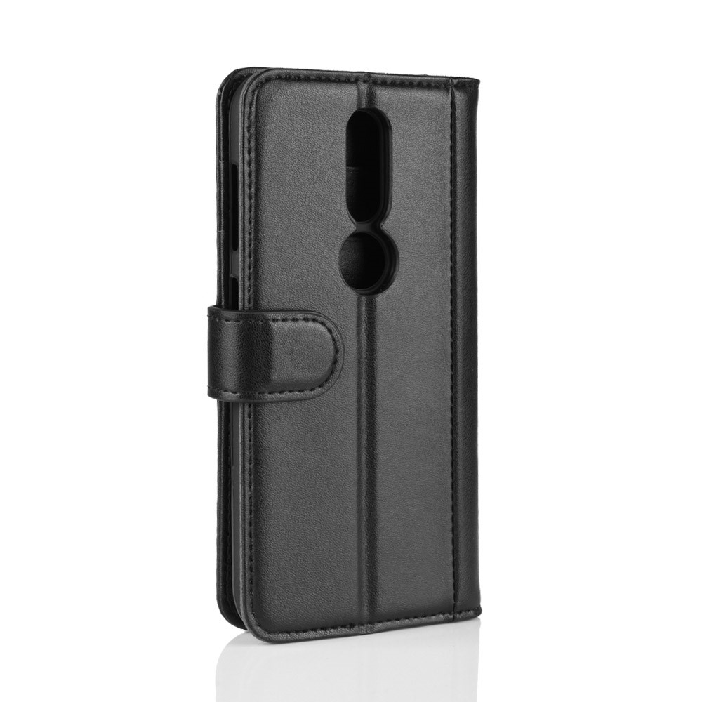 Split Leather Mobile Case with Wallet Stand for Nokia 4.2 - Black-8