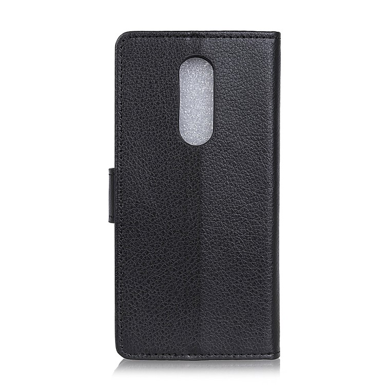 Litchi Skin Wallet Leather Stand Case for Nokia 3.2 - Black-10