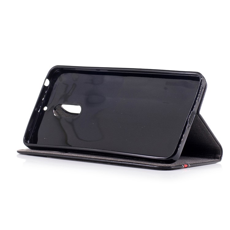 Assorted Color Leather Card Slot Phone Case for Nokia 6 - Black-4