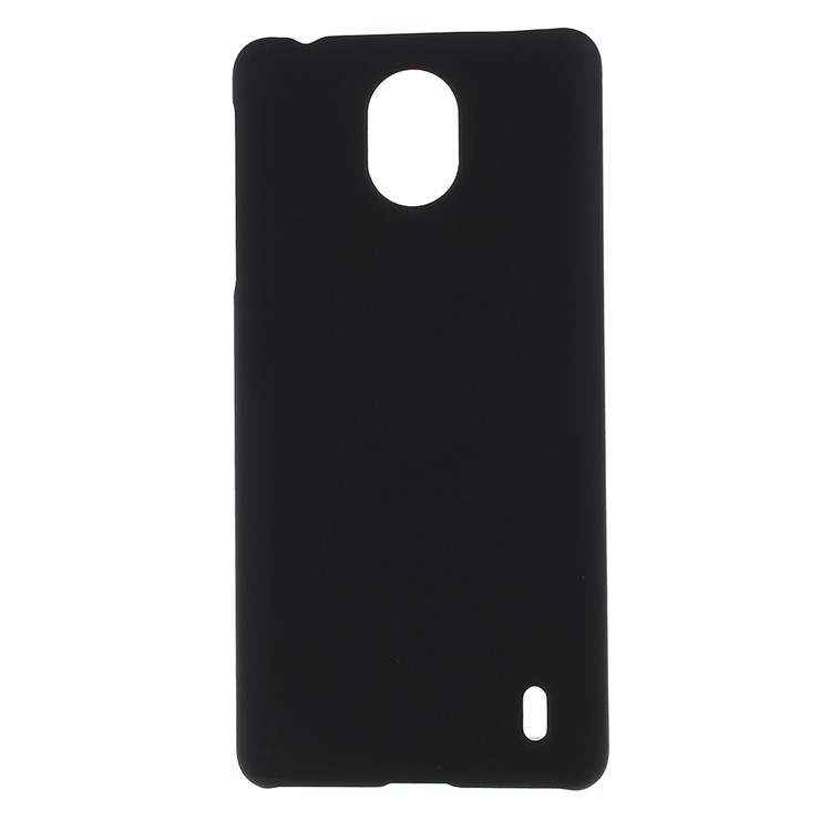 Rubberized PC Hard Cell Phone Case for Nokia 1 Plus - Black-1