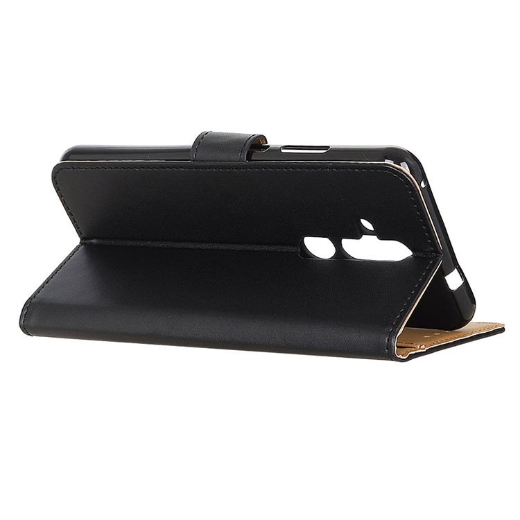 Wallet Stand Leather Protective Case Cover for Nokia 8.1 Plus - Black-9