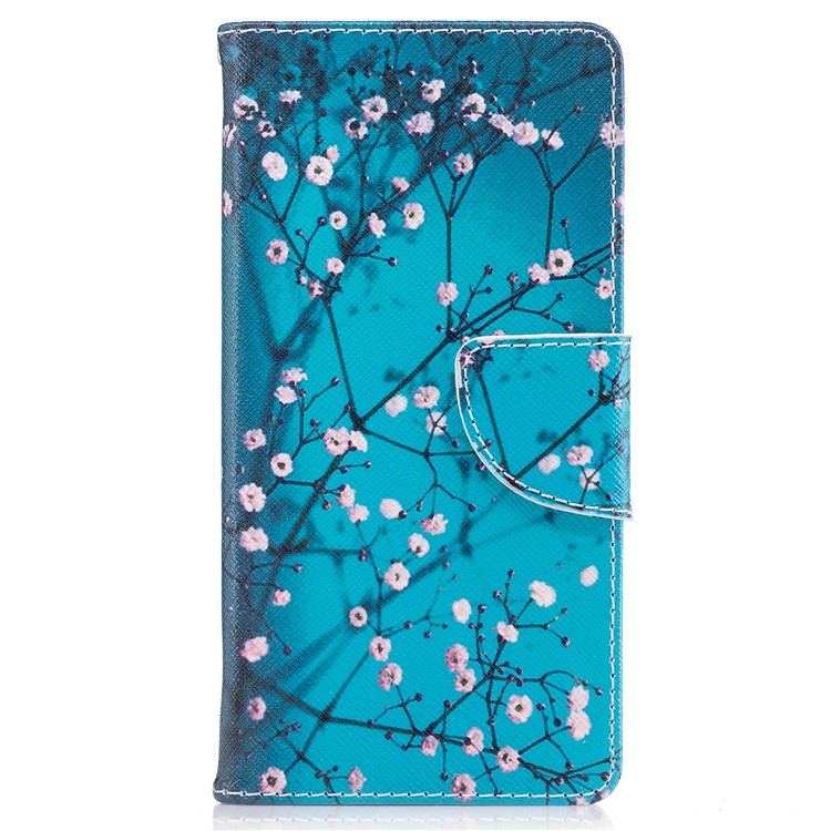 Bolsa De Impressão De Padrão Caixa De Folio De Couro Para Nokia 3 - Árvore Com Flores-2