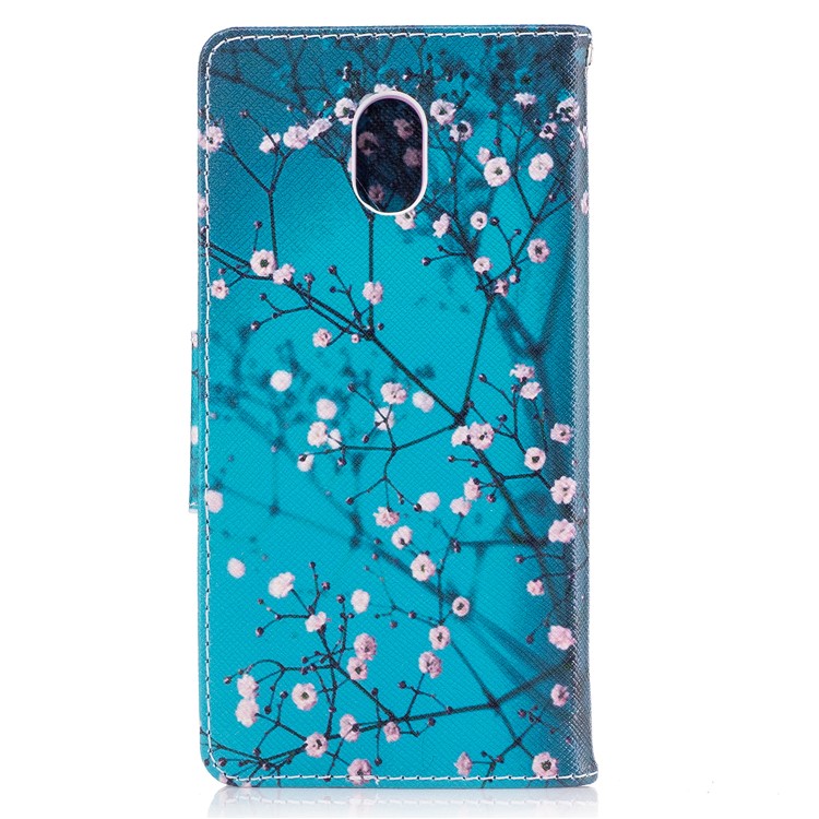 Bolsa De Impressão De Padrão Caixa De Folio De Couro Para Nokia 3 - Árvore Com Flores-3