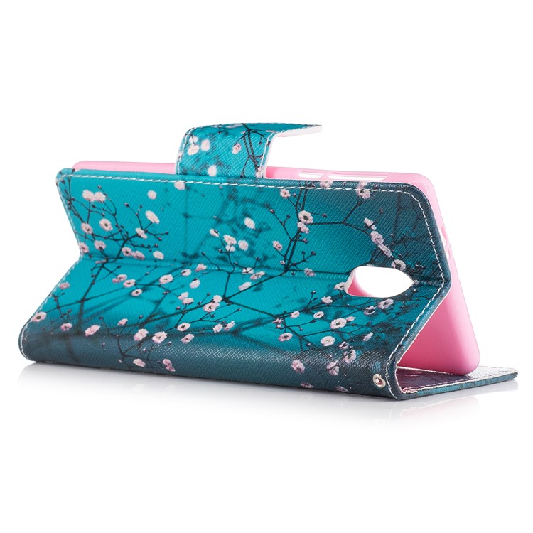 Bolsa De Impressão De Padrão Caixa De Folio De Couro Para Nokia 3 - Árvore Com Flores-4