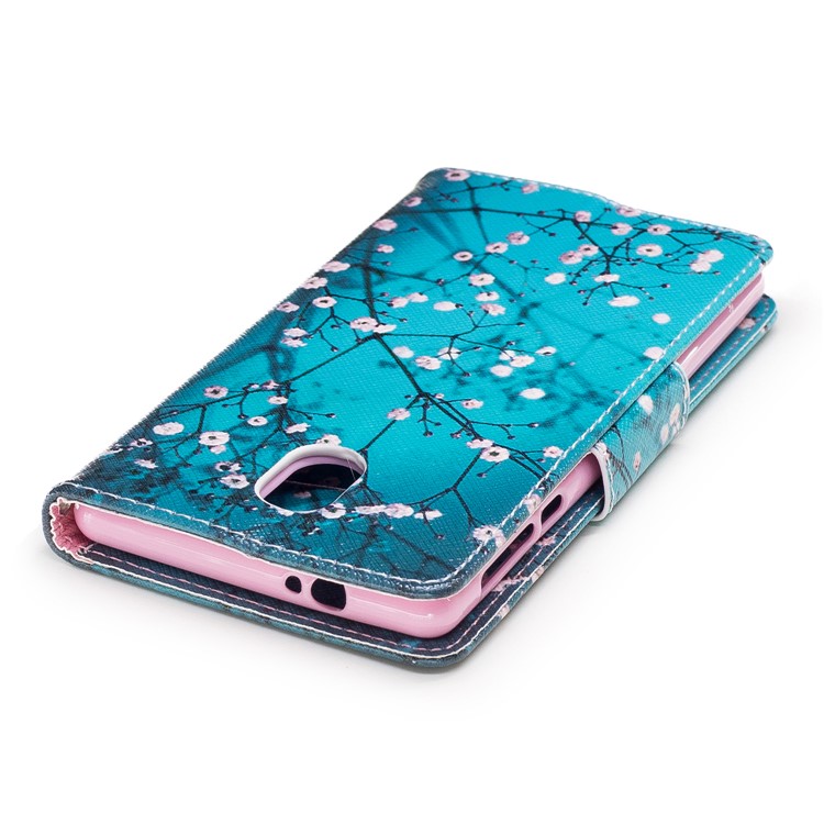 Bolsa De Impressão De Padrão Caixa De Folio De Couro Para Nokia 3 - Árvore Com Flores-7