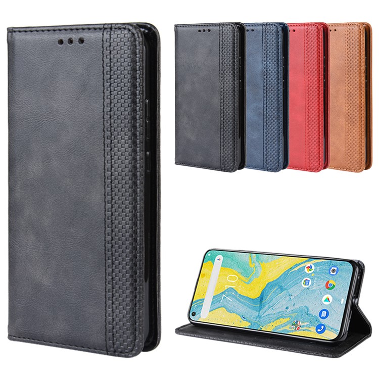 Auto-absorbed Vintage Style PU Leather Wallet Case for Nokia X71 / 8.1 Plus - Black-11