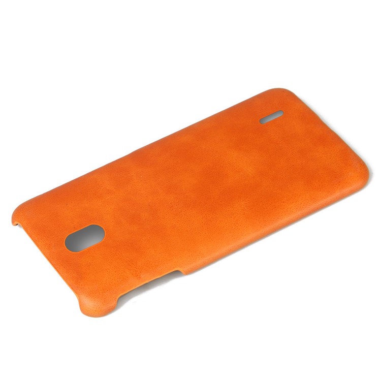 Crazy Horse PU Leather Coated Plastic Case for Nokia 1 Plus - Orange-2