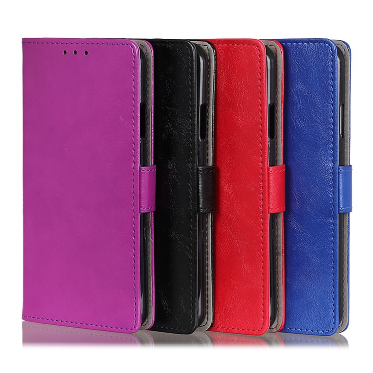 Crazy Horse Wallet Stand Leather Case Accessory for Nokia 8.1 Plus - Black-11