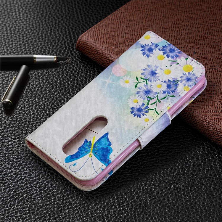 Pattern Printing PU Leather Wallet Stand Flip Cover for Nokia 4.2 - Blue Butterflies-8