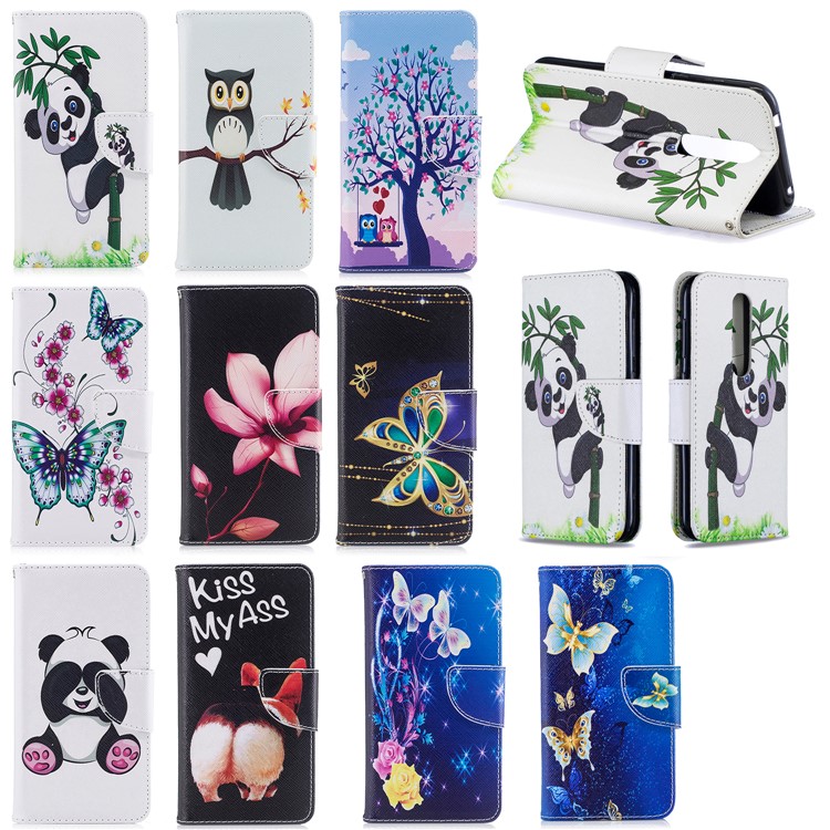 For Nokia 4.2 Pattern Printing Leather Stand Wallet Case - Roses and Butterfly and Flower-9