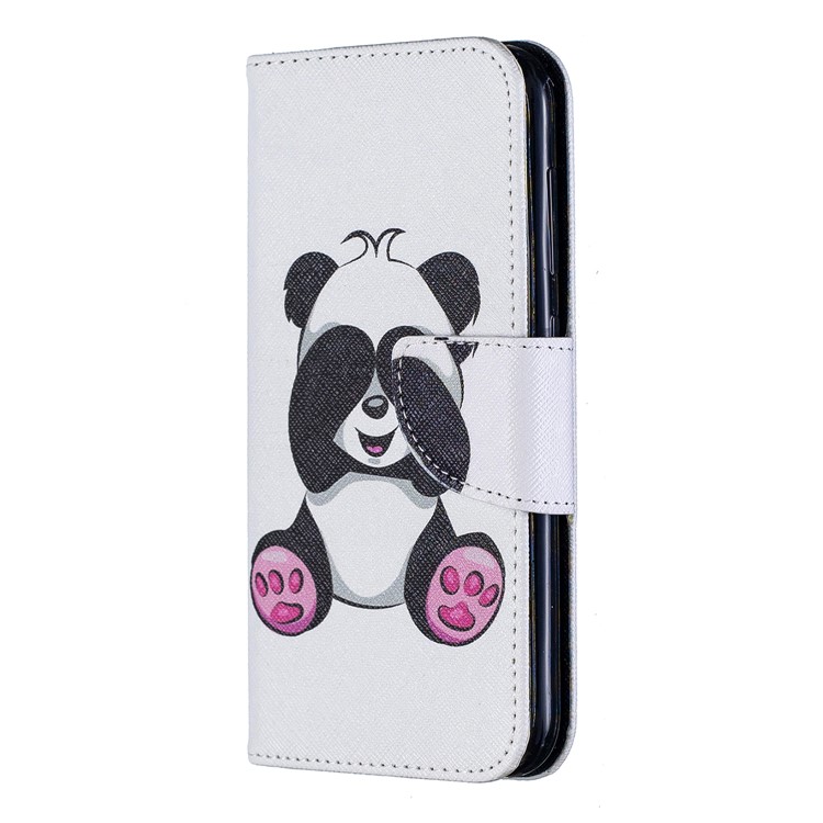 Pour Étui Portefeuille Stand Support Cuir Nokia 4.2 - Roses Et Panda Mignon-2