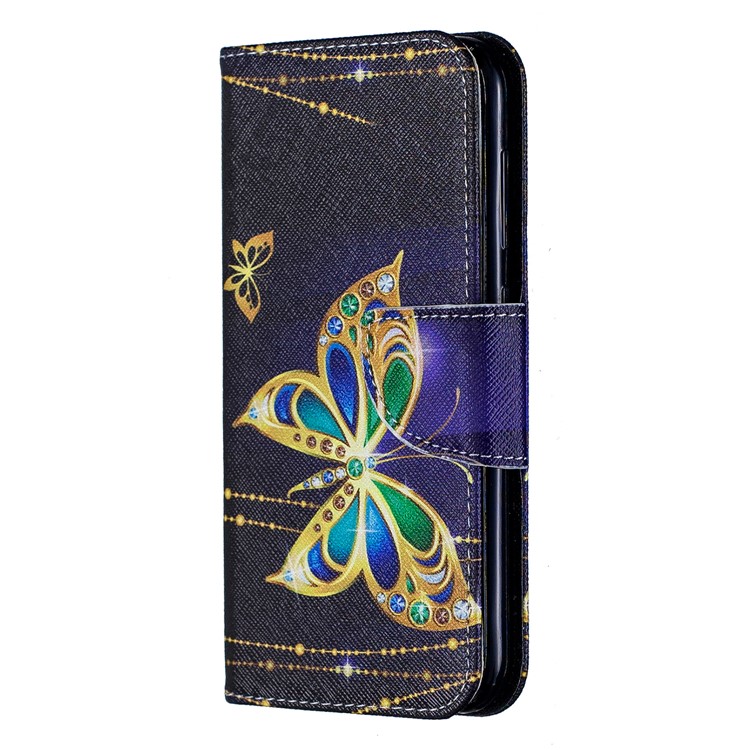 For Nokia 4.2 Pattern Printing Leather Stand Wallet Case - Roses and Colorized Butterfly-2