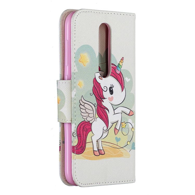Pattern Printing PU Leather Wallet Cover for Nokia 4.2 - Unicorn-3