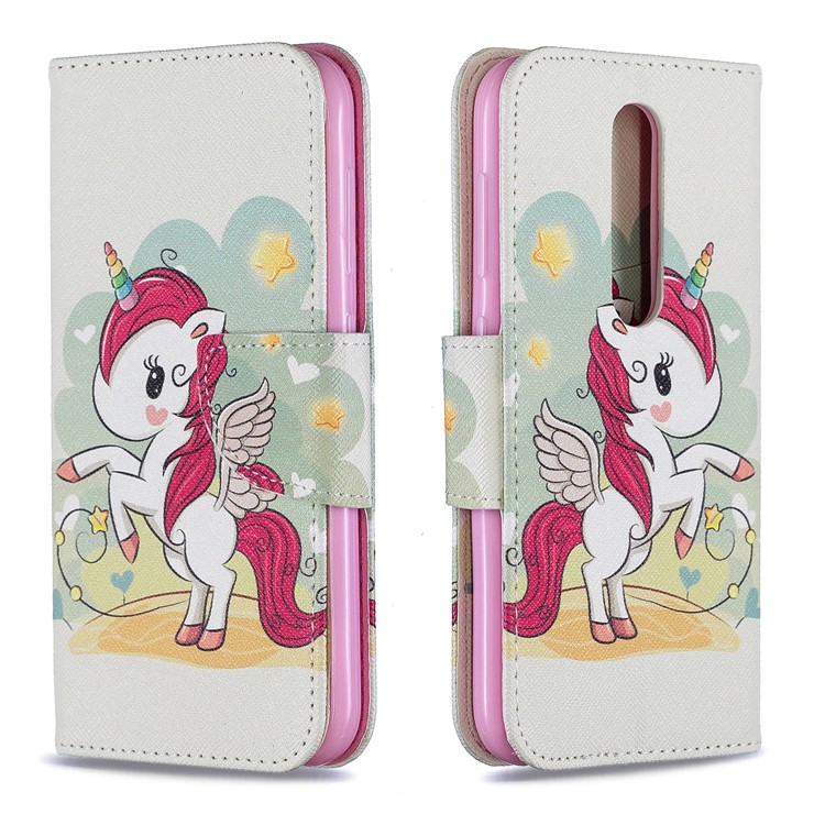 Pattern Printing PU Leather Wallet Cover for Nokia 4.2 - Unicorn-4